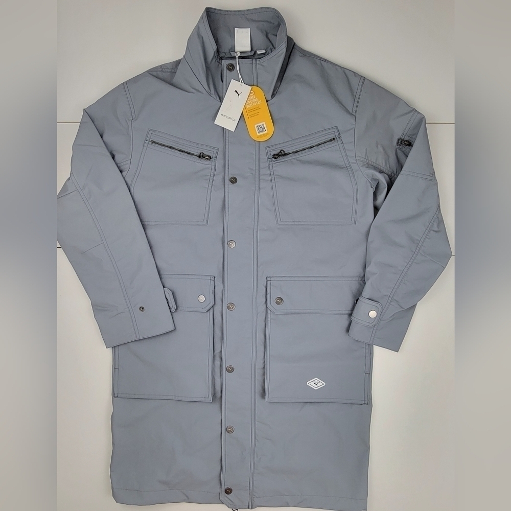 Puma Woven Full Zip Coat X Nanamica Mens Size Small Jacket Grey 539851-85 New